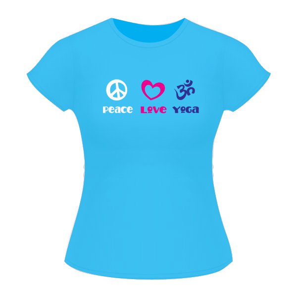 "Peace Love Yoga" Icon T-Shirt